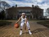 Danaziah Brown poses for a portrait outside The Patio on the campus of Archmere Academy on Monday afternoon.