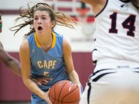 Cape Henlopen guard Alia Marshall drives for two in the first half.