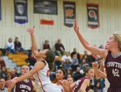 Washington's Jada Cunningham (24) goes up for a shot during a rescheduled Edith Sanford Breast Center Girls Pentagon Classic game against Crofton Thursday, Dec. 29, 2016, at Washington High School in Sioux Falls.