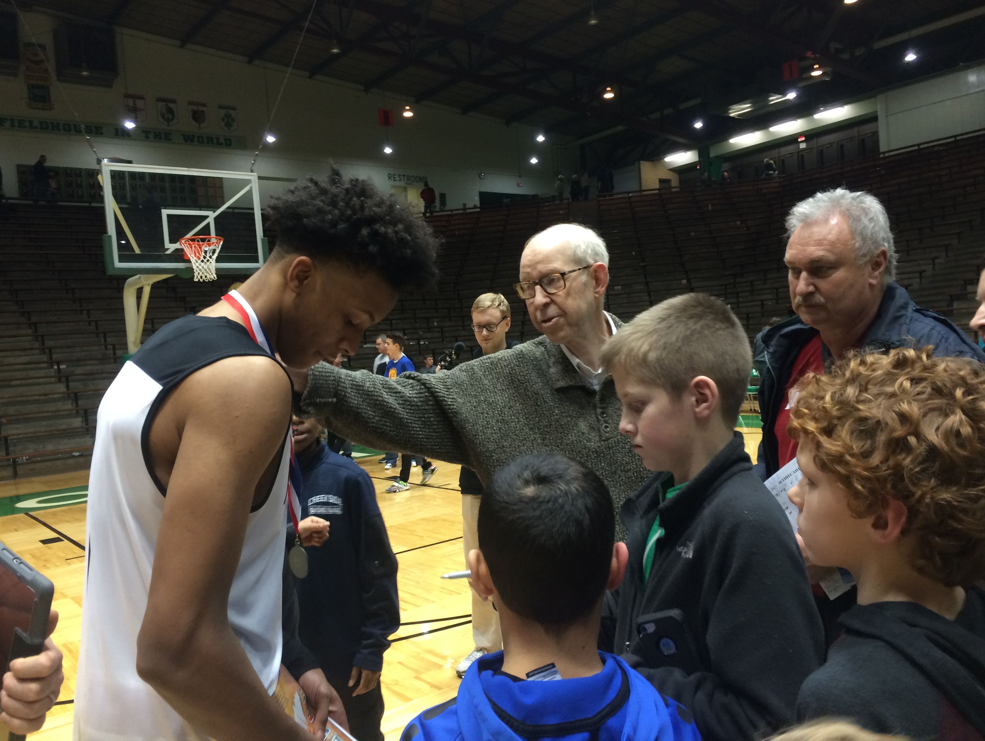 New Albany's Romeo Langford signs autographs Friday night in New Castle.