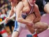 Randy Earl of John Jay, bottom, beat Jack Bokina of Mattituck 5-2 in the championship match at 126 pounds at the 51st Annual Mid-Hudson Wrestling Invitational at Arlington High School on Wednesday.