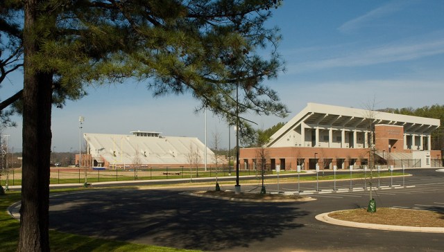 Lakewood Stadium will serve as a neutral site for a state semifinal between Westlake and Roswell (Photo: Manley Spangler Smith Architects screen shot)