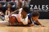 12/8/16 9:58:43 PM -- Miami, FL, U.S.A -- South Miami gaurd Ezacura Dawsom (0) and University School guard Michael Moore (1) battle for the ball during the second half of the HoopHall Miami Invitational. -- Photo by Jasen Vinlove-USA TODAY Sports Images, Gannett ORG XMIT: US 135835 hoophall 12/8/2016 [Via MerlinFTP Drop]