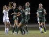 Melbourne players celebrate a first half goal during their game against Viera Friday evening.