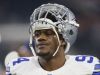 Dallas Cowboys defensive end Randy Gregory (94) on the field before the game against the Detroit Lions at AT&T Stadium.