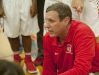 Butler head basketball coach Larry Just talks to his players during a time-out. 07 January 2017