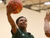 Lawrence North's Jared Hankins (5) attempts a layup during Marion County quarterfinals action versus Warren Central on Wednesday.