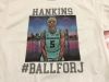 These are the T-shirts the Lawrence North girls basketball team wore for warmups Thursday night. They honor former Wildcats star Jordan Hankins, who died earlier this week.