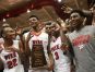 The Pike Red Devils pose with the trophy after Pike defeated North Central in Marion County boys finals, at Southport High School, Indianapolis, Saturday, Jan. 14, 2017.