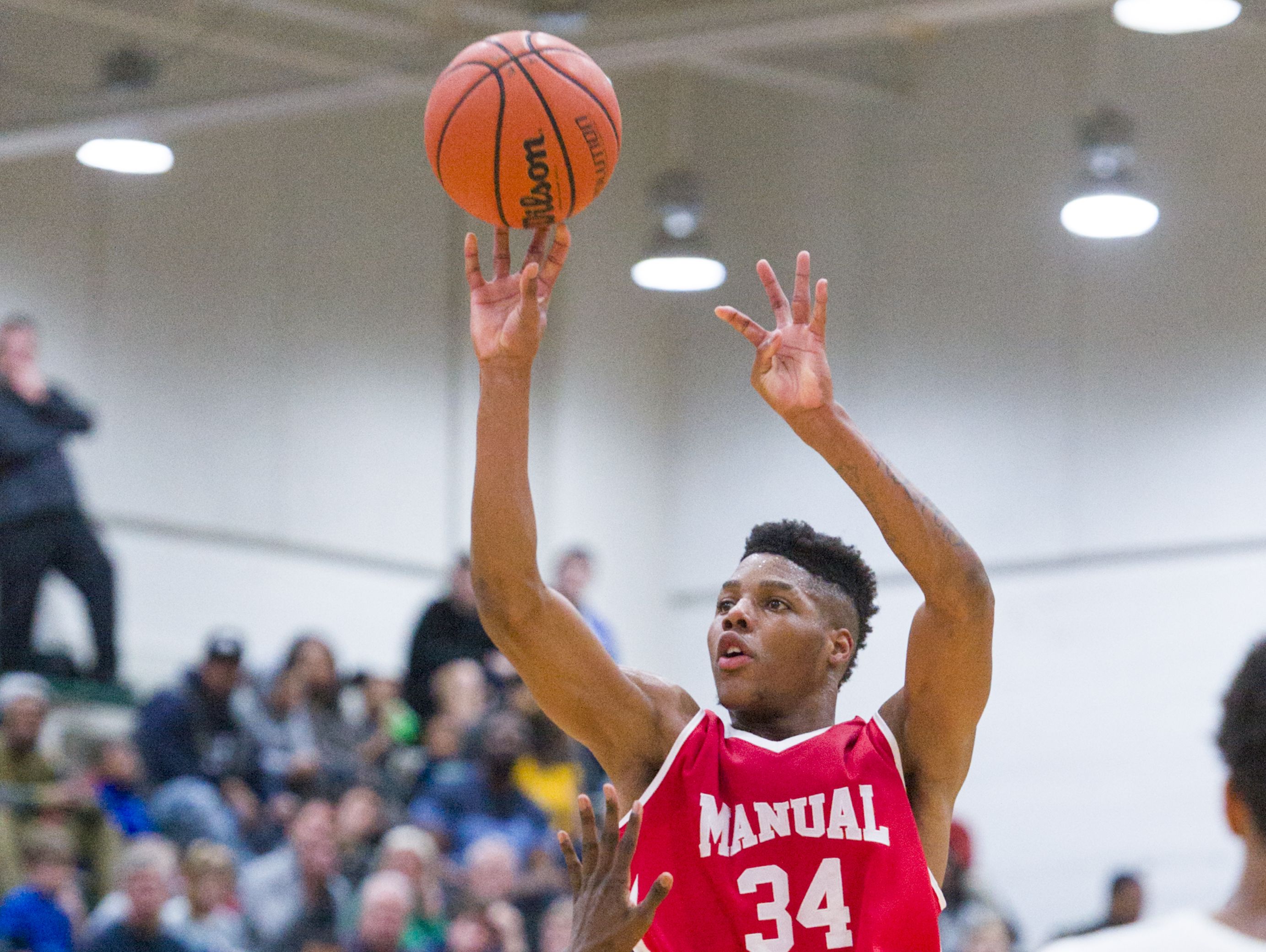 Courvoisier McCauley is averaging 30 points a game as a senior for Manual.