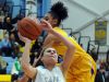 Cape Henlopen's #22 Sydney Pederson shoots past #15 of Caesar Rodney Kylie Kornegay-Lucas.