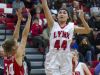 Trinity Law of Brandon Valley shoots over Yankton’s Lindsey Hale Thursday, Dec. 29, at Brandon.
