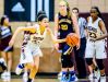 Kelsey Henry of Okemos pushes the ball to the Grand Ledge basket after stealing it during their game Friday February 3, 2017 in Okemos.