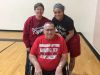 Linda Luedeman (back left) and granddaughter Katrina Christian (back right) with Christian's great grandfather Fran Schill, a 1956 Crothersville graduate and former coach and administrator at the school.