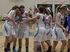 Green Bay Notre Dame senior Katelyn Morgan (left, middle) celebrates with teammates after scoring her first points of the season Friday against Sheboygan South. Morgan missed a majority of the season with a torn ACL.