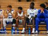 Hamilton Southeastern Royals center Mabor Majak (50) takes a break on the bench in the game against the New Castle Trojans on Tuesday, Feb. 7, 2017.