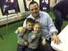 Former Sterling Heights Stevenson High and Detroit Lions standout Pete Chryplewicz poses for a picture with his sons last month during a jersey ceremony at Stevenson on Jan. 26, 2017.
