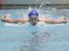 Hannah Pugh swims the 100 yard butterfly during the IHSAA girls swimming state finals, held at IUPUI Natatorium, Feb. 11, 2017.