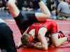 during their match at the Wrestling State Team Dual tournament on Wednesday, Feb. 15, 2017 in Des Moines.