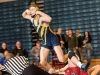 Sam York, top, of celebrates his pin of Jared Surato of Mason to end their 160lb. Division 2 regional final match Wednesday February 15, 2017 at Mason.