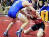 Chase Mclaughlin of Lisbon wrestles Max Wettengel of Don Bosco at the wrestling state team dual tournament Wednesday, Feb. 15, 2017.
