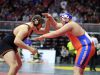 Elijah Van't Hof of Sioux Center wrestles Tyler LinderBaum of Solon at 285 Lbs. Thursday, Feb. 16, 2017.