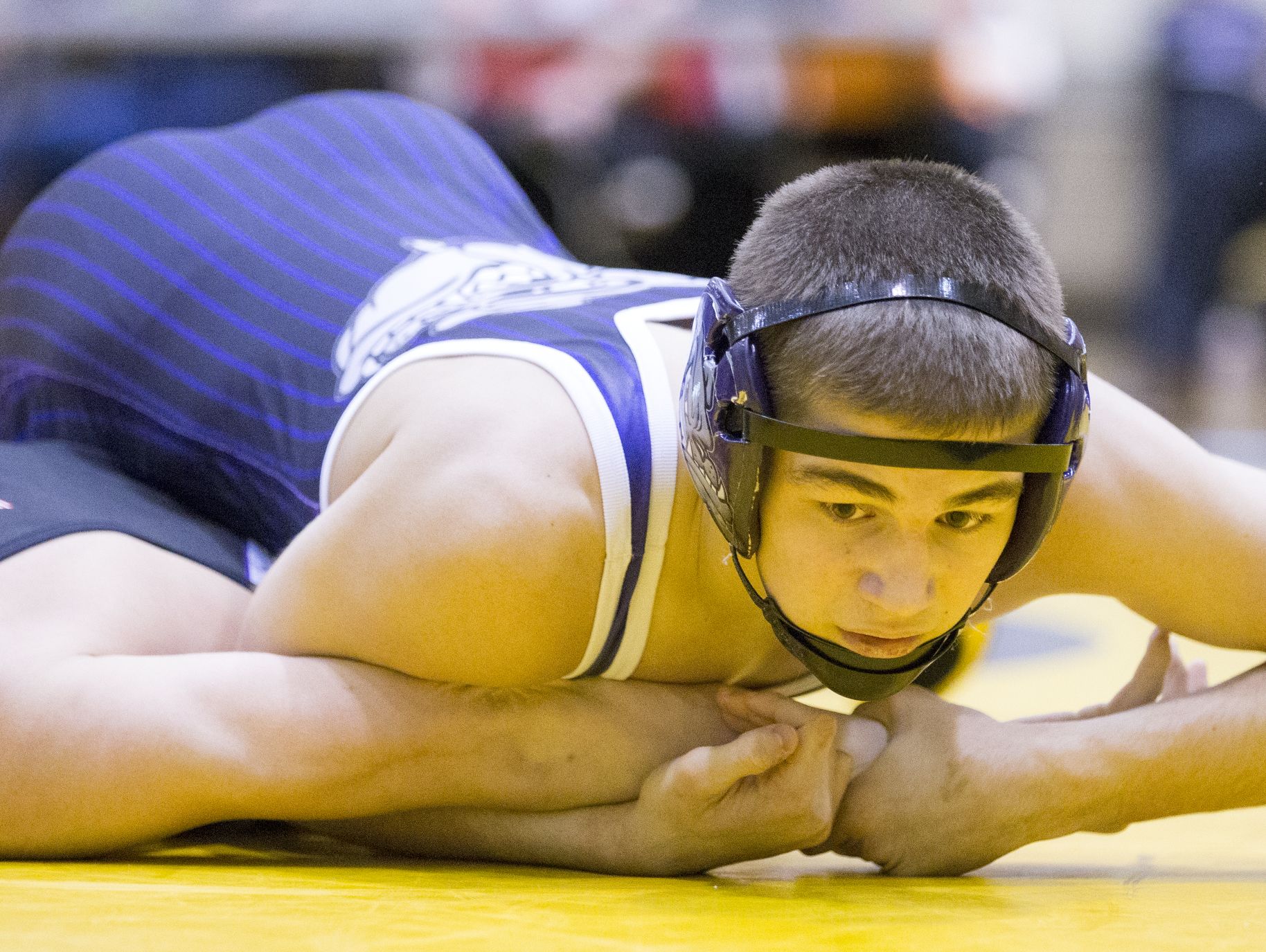 FILE – Ty Mills is one of seven Brownsburg wrestlers to advance to Saturday's quarterfinals.