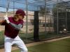 Hamilton High School first baseman Nick Brueser completes batting practice in Chandler, Ariz. on Feb. 17, 2017. Brueser was named Arizona Player of the Year after his team won the state championships last year.
