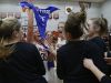 The West Des Moines Valley girls' basketball team celebrates after winning the Class 5A girlsÕ regional final basketball game between Ames and Valley on Tuesday, Feb. 21, 2017, in West Des Moines. Valley won the game 64-47 to advance to the state tournament.