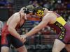 Luxemburg-Casco senior Phil Rasmussen, right, wrestles against Neillsville/Greenwood/Loyal's Nick Rueth in their Division 2 285-lb quarterfinal match during the WIAA individual state wrestling tournament at the Kohl Center in Madison.