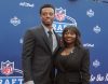 CHICAGO, IL - APRIL 28: Draftee Eli Apple of Ohio State and his mother Annie arrive to the 2016 NFL Draft at the Auditorium Theatre of Roosevelt University on April 28, 2016 in Chicago, Illinois. (Photo by Kena Krutsinger/Getty Images) ORG XMIT: 632118479 ORIG FILE ID: 525710970