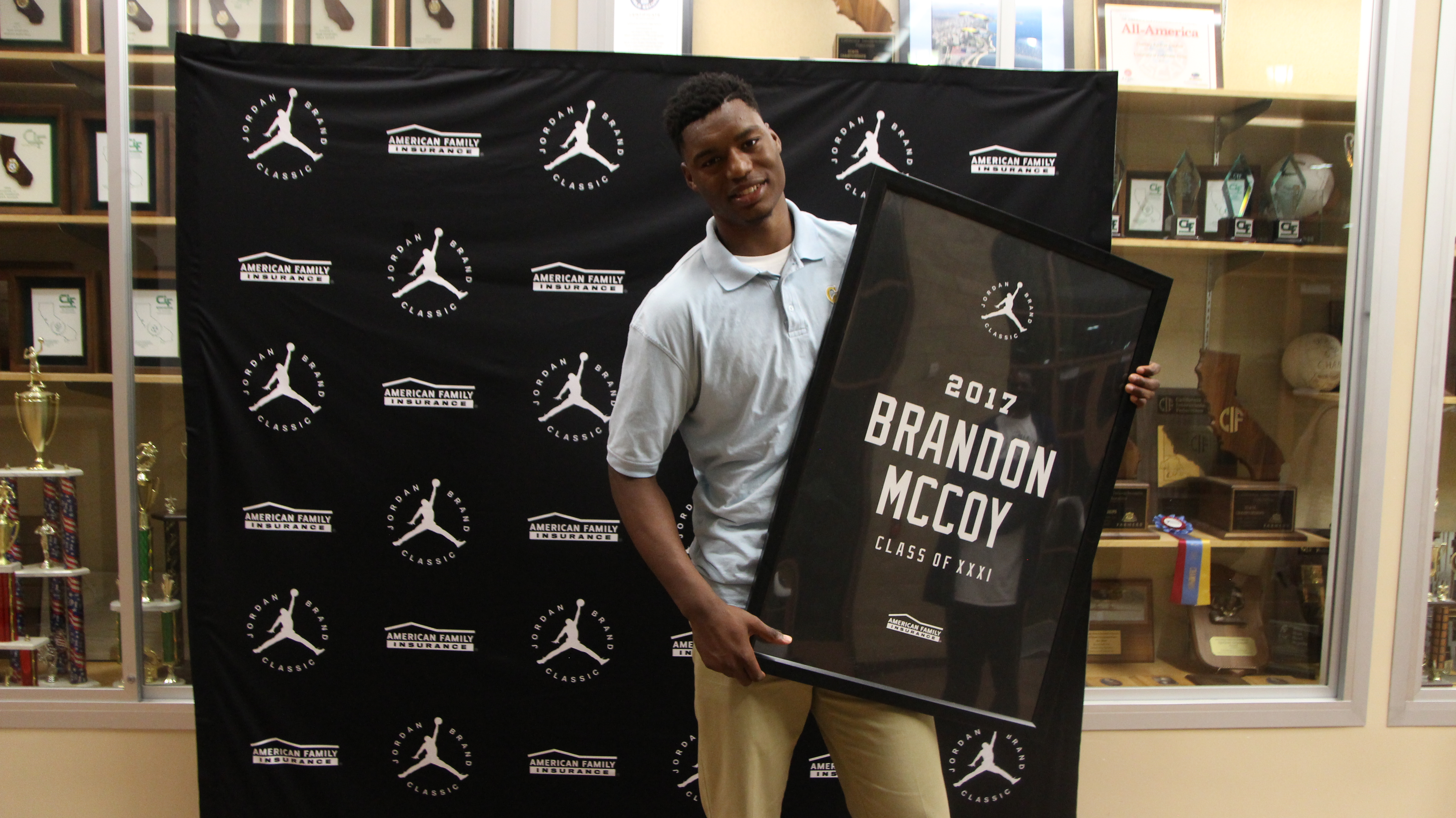 Brandon McCoy received Jordan Brand Classic jersey. (Photo: Position Sports)