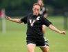 Valley High School's Libby Helverson kicks the ball in the first half Thursday, June 11, 2015, during the IHSAA State Soccer Championships at Cownie Sports Complex in Des Moines.