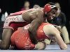 Warren Lincoln's Jelani Embree keeps his eye on the referee while wrestling Lowell's Danny Kruse during the Division 2 171-pound championship match at the state individual wrestling finals at the Palace on Saturday.