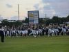 Gulf Breeze players race on the field Friday night prior to kickoff against Northview High.