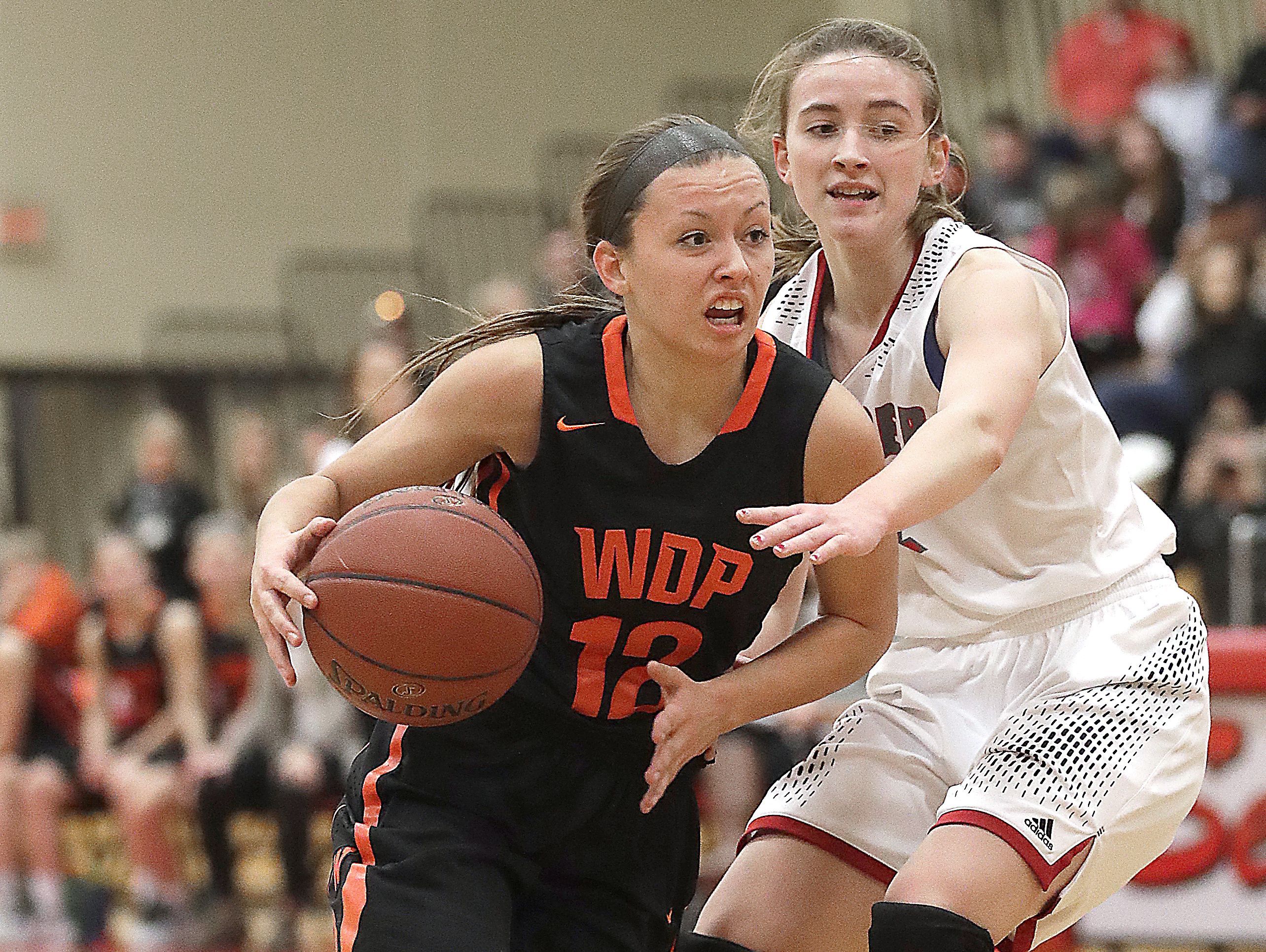 West De Pere senior Liz Edinger earned Bay Conference player of the year honors for a second straight season and finishes her prep career as the Phantoms’ second all-time leading scorer with 1,173 points.