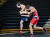 Brad Rinckey ,right, of Everett attempts a single leg take-down of Andreas Sigurani of Grand Ledge during their 145 lbs. finals match Wednesday February 8, 2017 in East Lansing. Sigurani would win by a fall. KEVIN W. FOWLER PHOTO