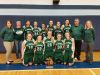 The Portland St. Patrick girls basketball team poses with its district championship trophy Friday. The Shamrocks are among the area teams competing in regionals next week.