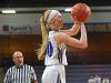 St. Thomas More's Dru Gylten (10) takes a shot during a 2017 SDHSAA Class A State Girls Basketball Tournament quarterfinal game against Madison Thursday, March 9, 2017, at Frost Arena on the South Dakota State University campus in Brookings, S.D. St. Thomas More beat Madison 57-32.