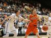 Silverton's Kayce McLaughlin and La Salle's Aleah Goodman battle for the ball in the OSAA Class 5A state championship on Friday, March 10, 2017, at Gill Coliseum in Corvallis. Silverton falls to La Salle 42-28.
