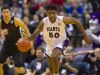 Ben Davis High School junior Aaron Henry (50) races the ball up court during the first half of the IHSAA 2017 Class 4A State Championship Game at Banker's Life Fieldhouse in Indianapolis, Saturday, March 25, 2017.