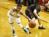 Isaiah Thompson of Zionsville gets around Jack Skaggs of Logansport Friday, March 3, 2017, in the Boys Basketball Sectional at Lafayette Jefferson High School in Lafayette.