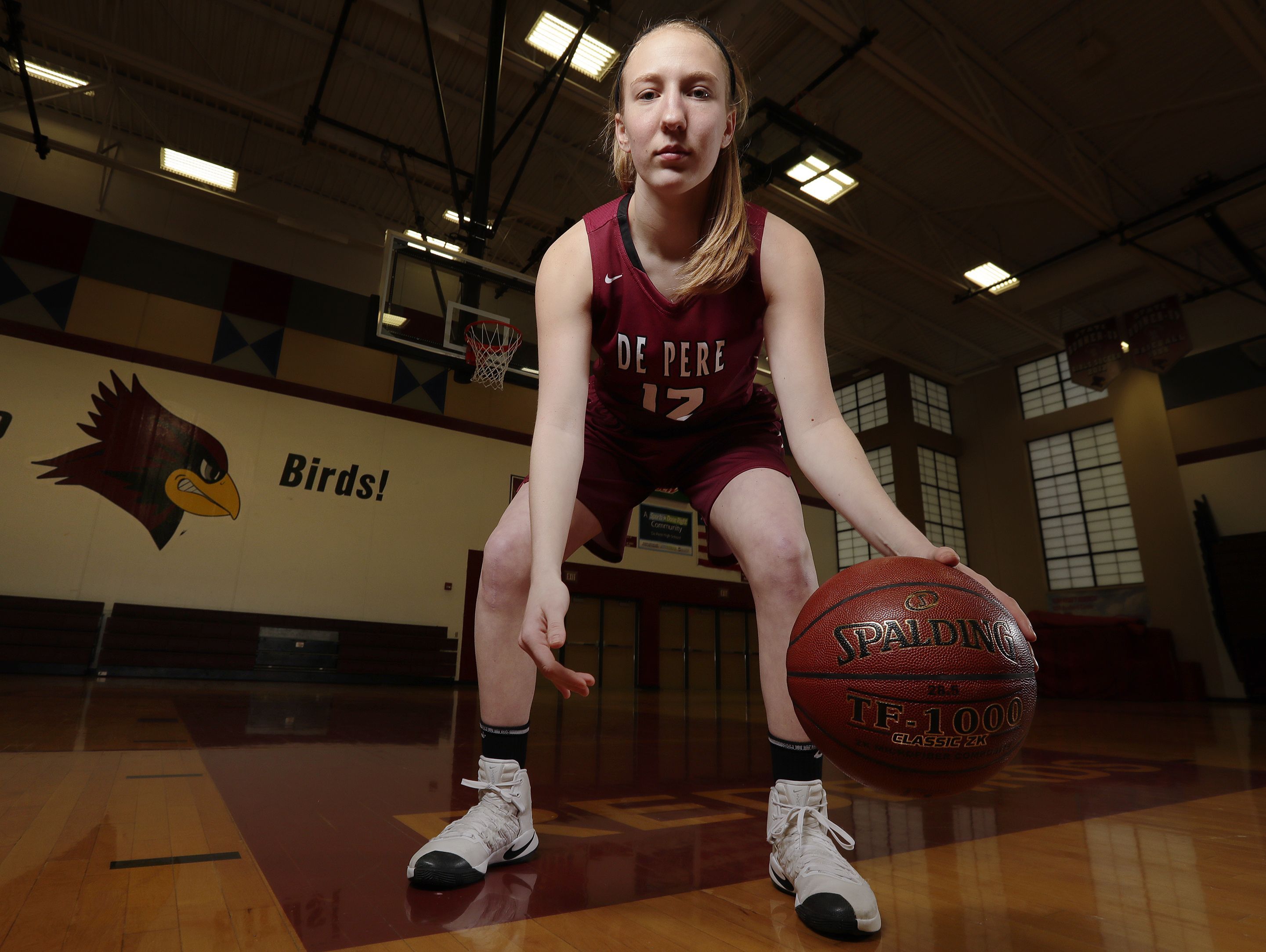 De Pere senior Lizzie Miller is the Green Bay Press-Gazette girls basketball player of the year. Miller averaged 14.8 points, 4.0 rebounds, 2.4 assists and 1.8 steals in guiding her team to a WIAA Division 1 state runner-up finish.