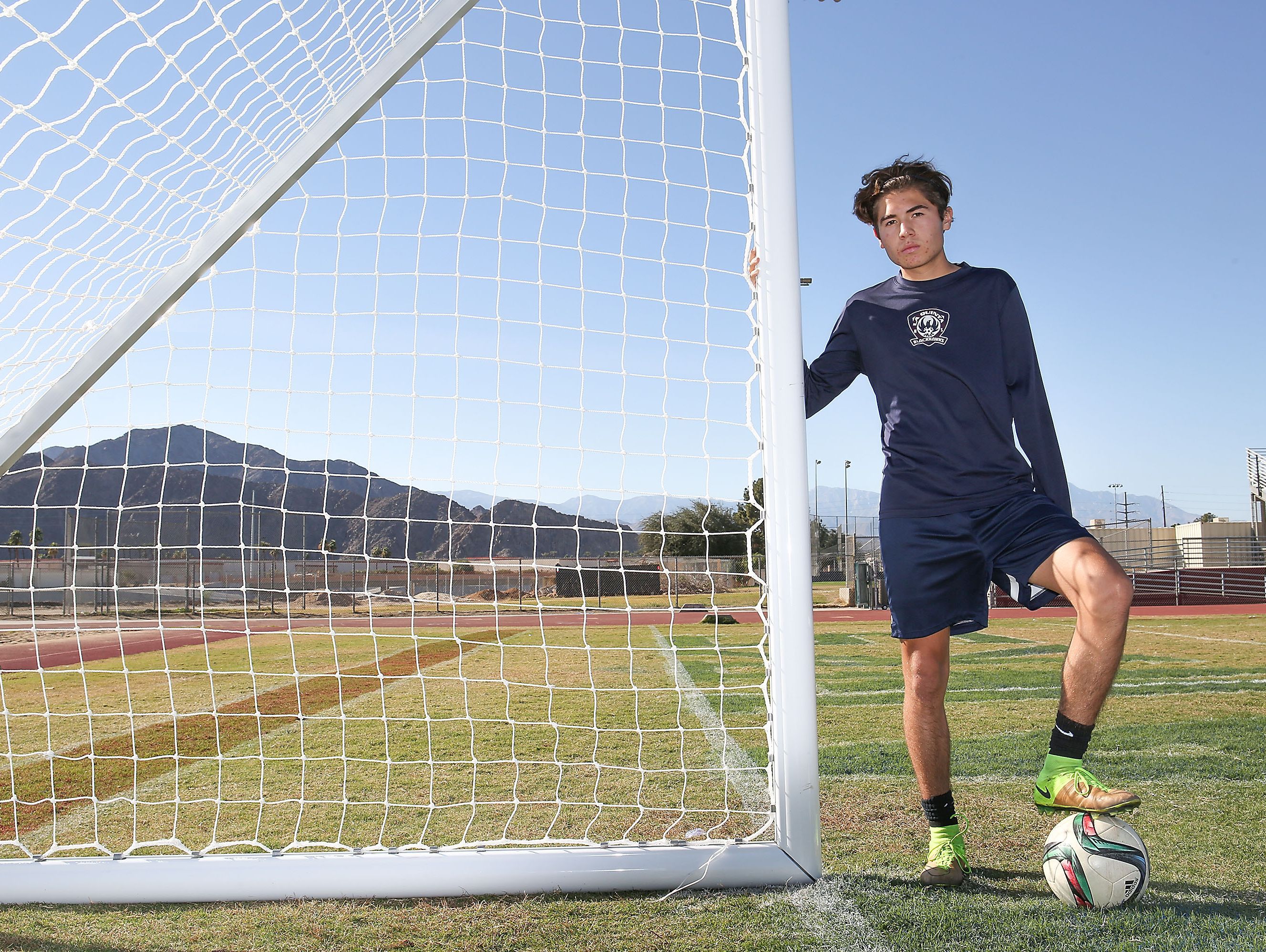 Lucas Rosales is a senior soccer player at La Quinta High School, November 22, 2016.