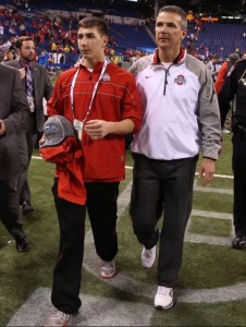 Nate Meyer and Urban Meyer (Photo: Cincinnati Enquirer)