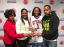 Zarielle Green presents her family with the Dream Champion Award. (Photo: McDonald's All-American Game)