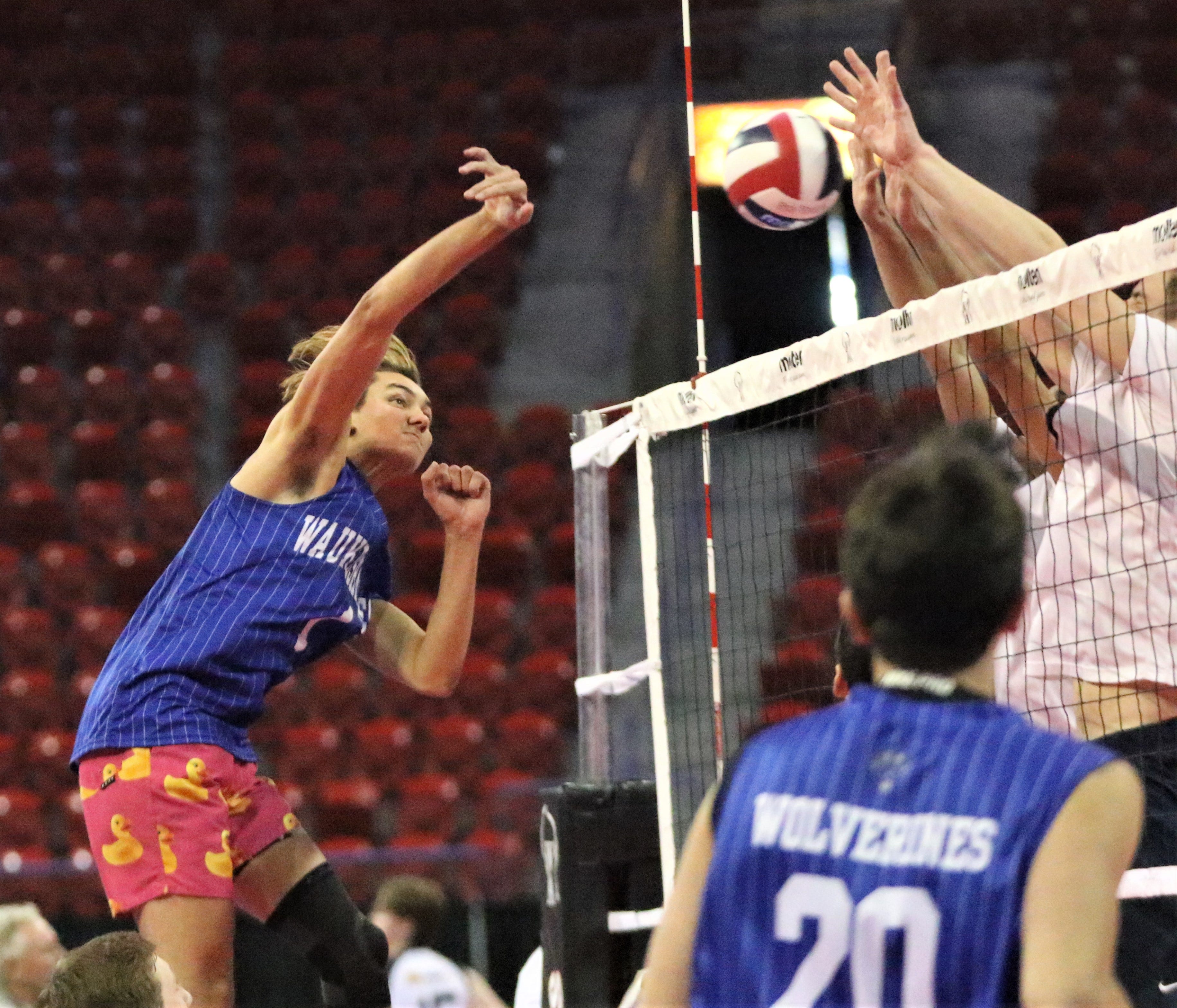 Wisconsin High School Boys Volleyball Waukesha West Wears Duck Shots