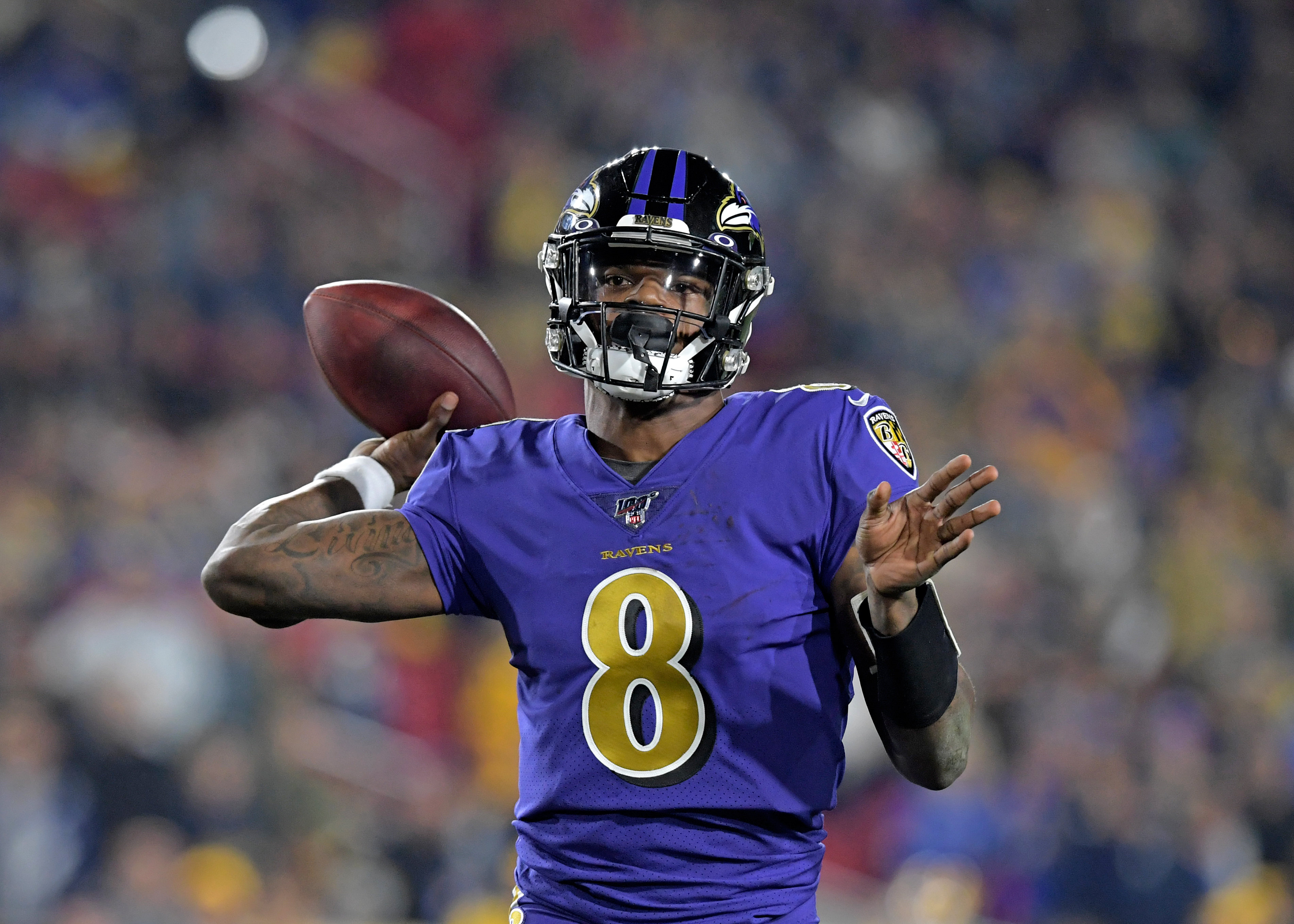 Lamar Jackson Hand Warmer Jersey Sale Online 